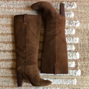 J. Crew Original Made In Italy Brown Suede Knee-High Boots - size 9